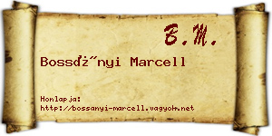 Bossányi Marcell névjegykártya