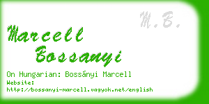 marcell bossanyi business card
